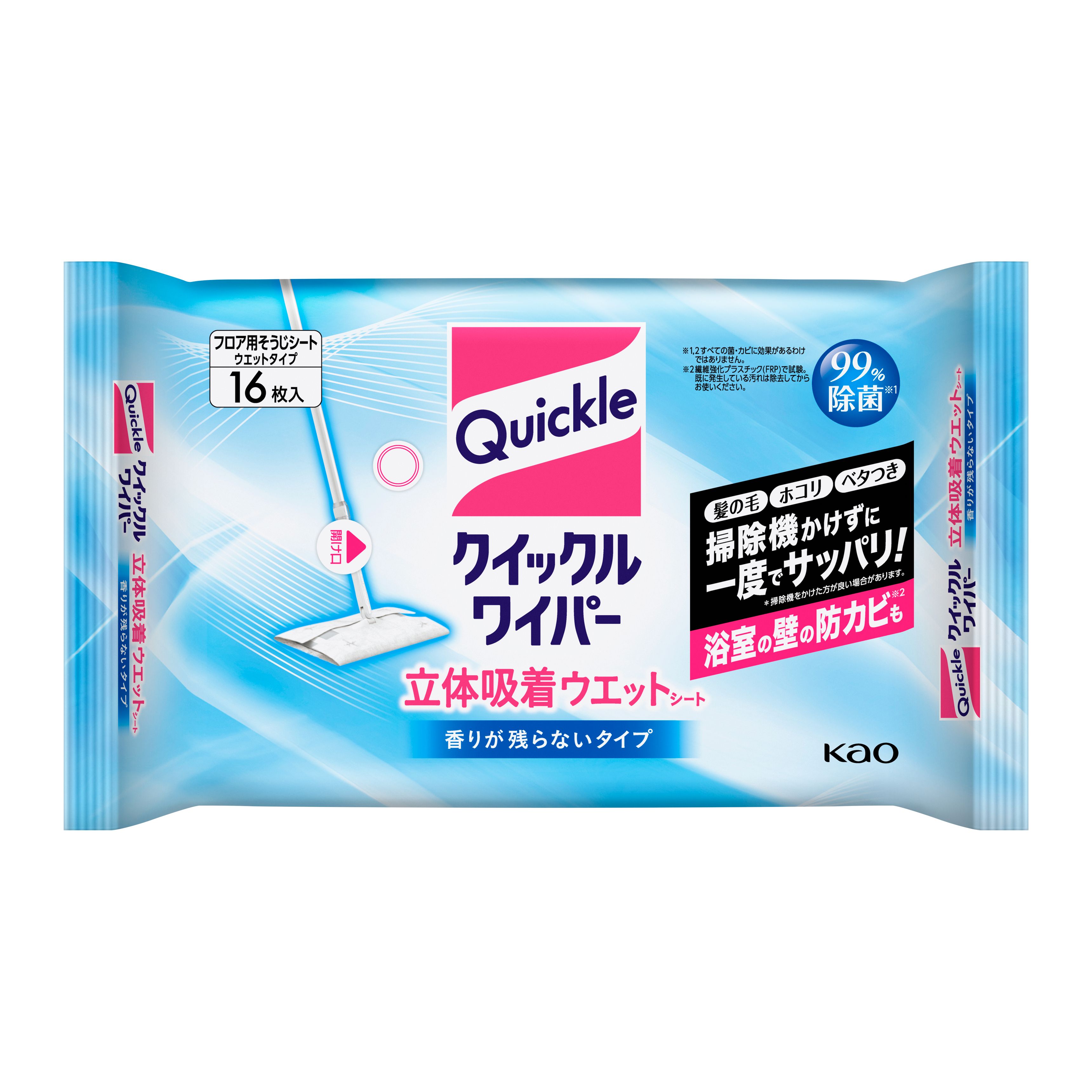 クイックルワイパー なめし 立体吸着ウエットシート ミモザの香り 1パック（32枚入）