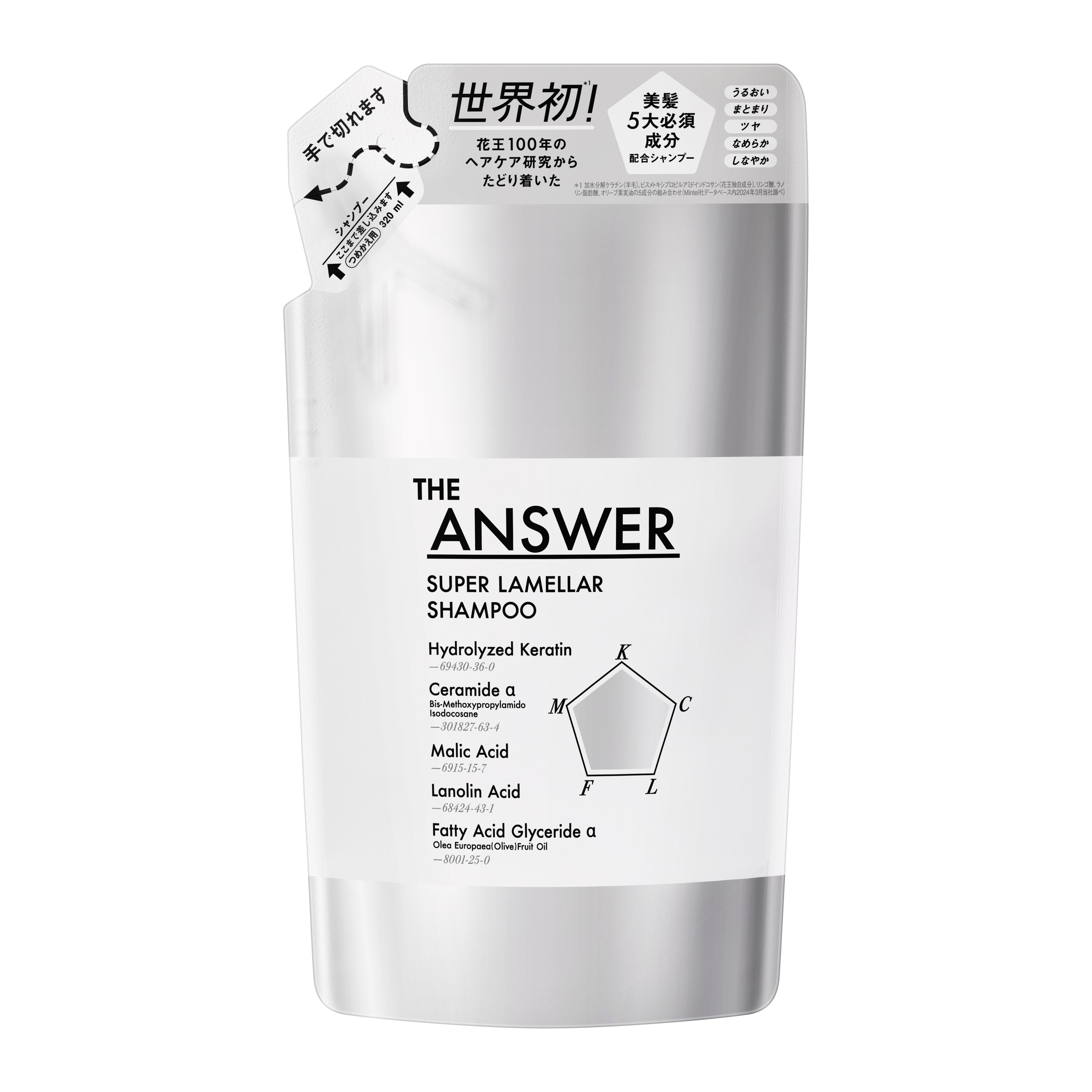 花王 THE ANSWER ジアンサー スーパーラメラシャンプー 320ml えらい ＋ EXヘアトリートメント 180ml お試し