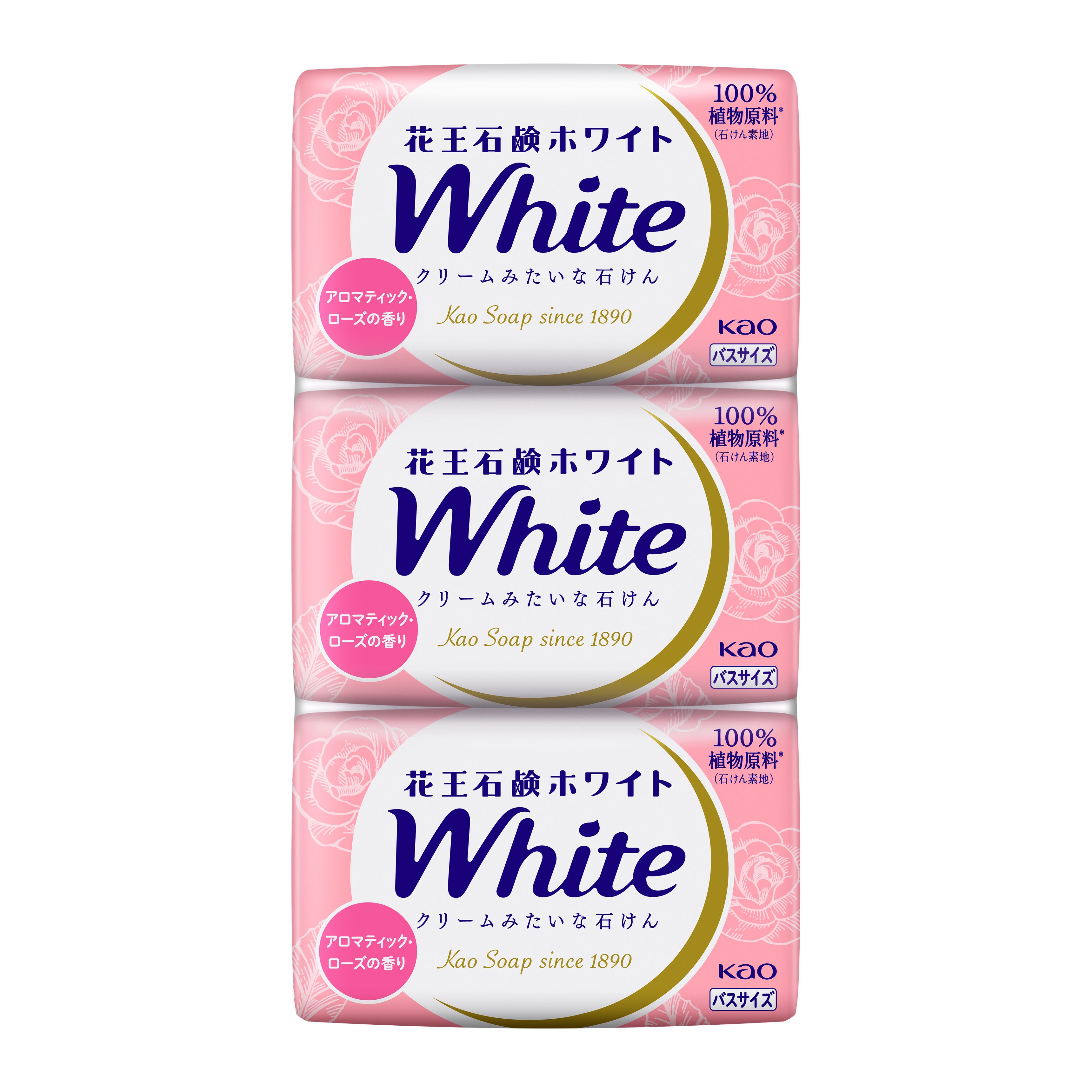 花王石鹸ホワイト アロマティック・ローズの香り バスサイズ ３ 